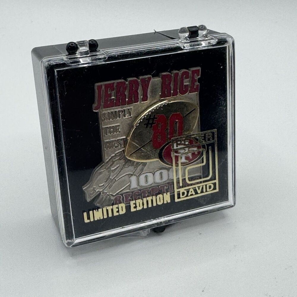 New Vintage NFL San Francisco Jerry Rice 1000 Receptions Limited Pin Peter David